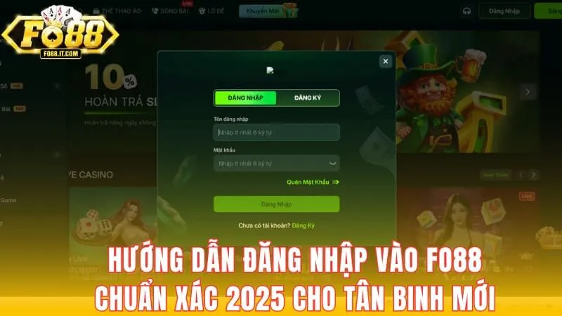 Hướng dẫn đăng nhập FO88 đơn giản  giúp newbie thực hiện nhanh chóng